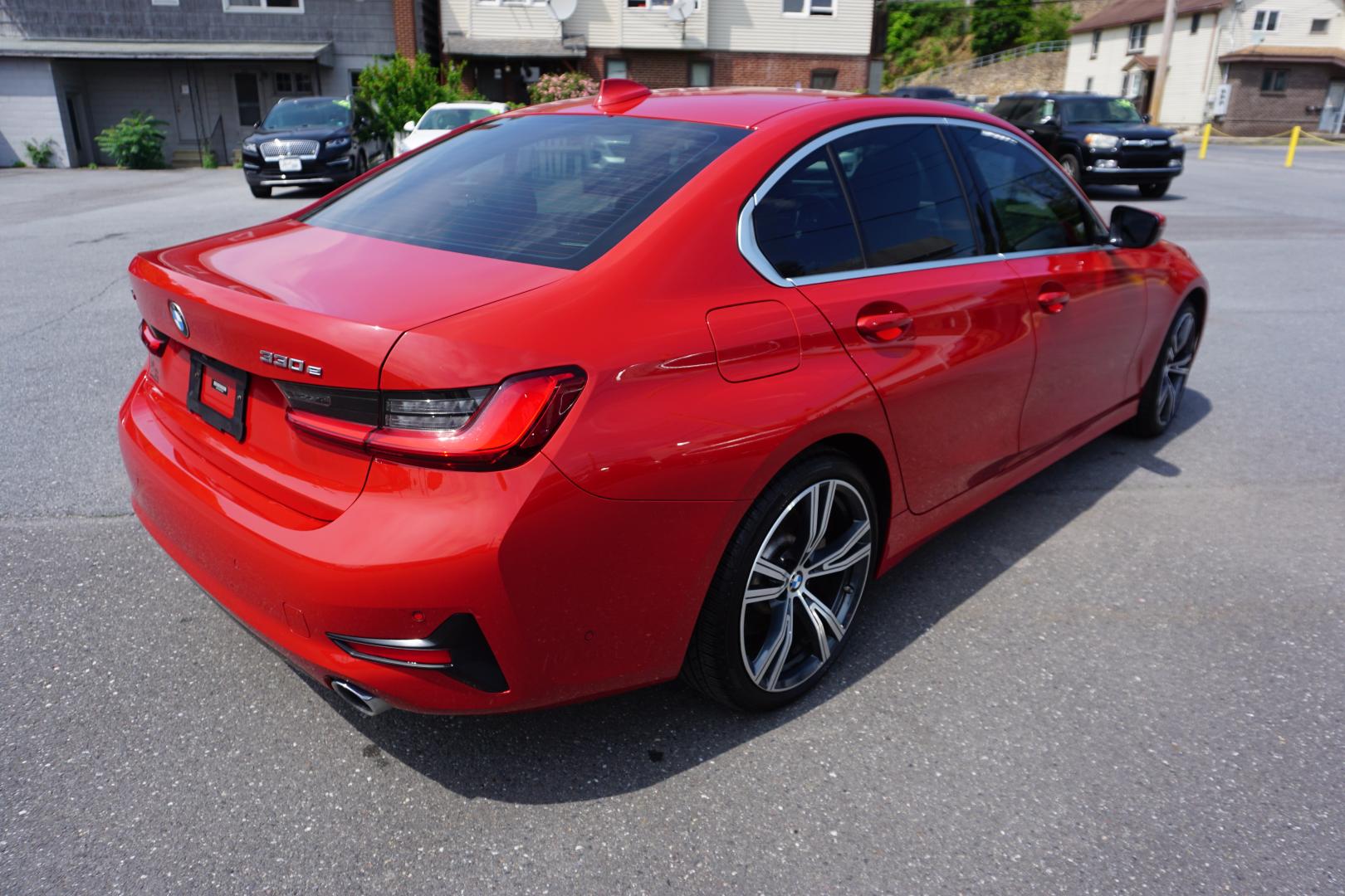 2021 MELBOURNE RED METALL BMW 3-SERIES 330E XDRIVE (WBA5P9C02MF) with an 2L I4 engine, AUTOMATIC transmission, located at 312 Centre Ave, Schuylkill Haven, PA, 17972, (570) 593-5278, 40.638130, -76.177383- Photo#10