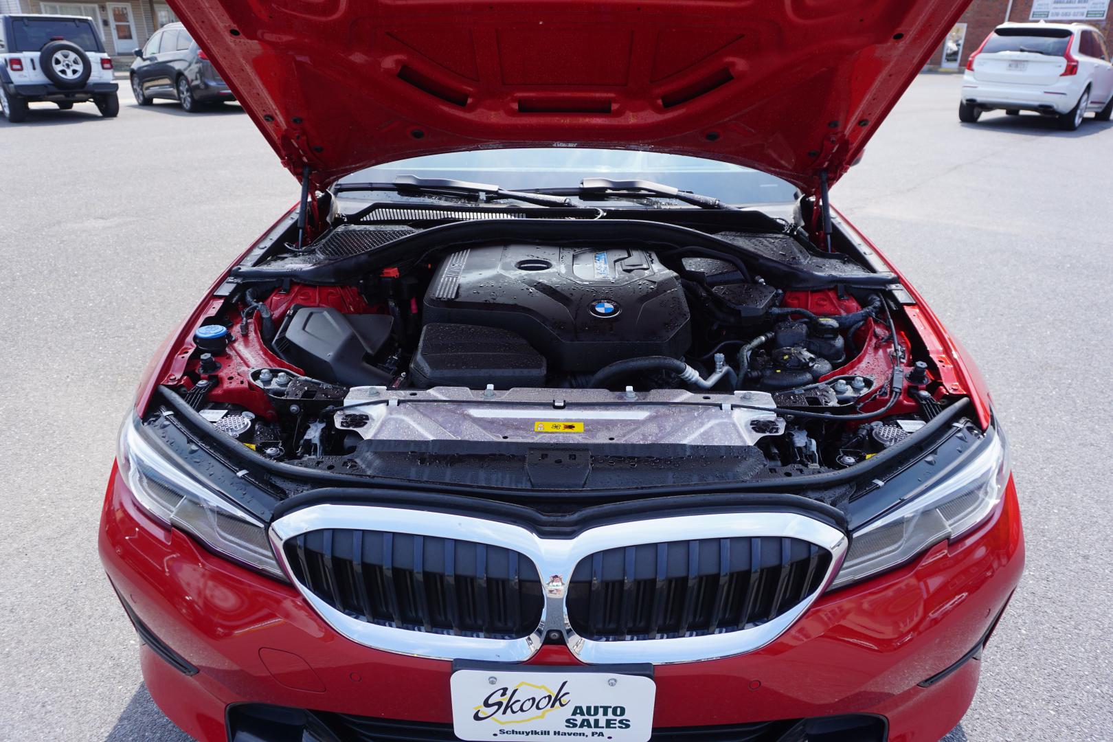 2021 MELBOURNE RED METALL BMW 3-SERIES 330E XDRIVE (WBA5P9C02MF) with an 2L I4 engine, AUTOMATIC transmission, located at 312 Centre Ave, Schuylkill Haven, PA, 17972, (570) 593-5278, 40.638130, -76.177383- Photo#18