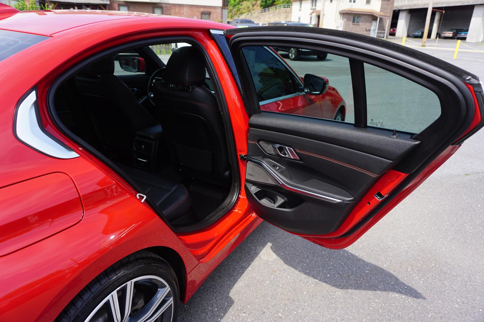 2021 MELBOURNE RED METALL BMW 3-SERIES 330E XDRIVE (WBA5P9C02MF) with an 2L I4 engine, AUTOMATIC transmission, located at 312 Centre Ave, Schuylkill Haven, PA, 17972, (570) 593-5278, 40.638130, -76.177383- Photo#39