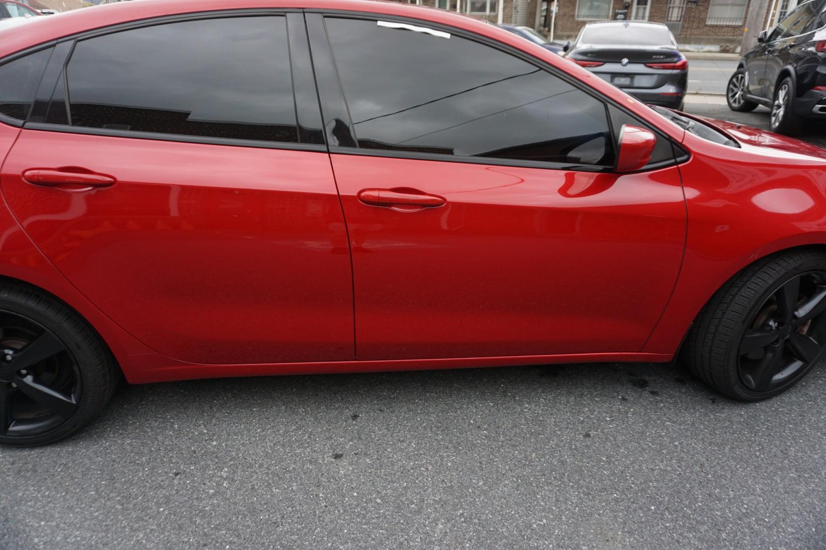2014 RED /BLACK DODGE DART SXT (1C3CDFBBXED) with an 2.4L I4 engine, AUTOMATIC transmission, located at 312 Centre Ave, Schuylkill Haven, PA, 17972, (570) 593-5278, 40.638130, -76.177383- Photo#14