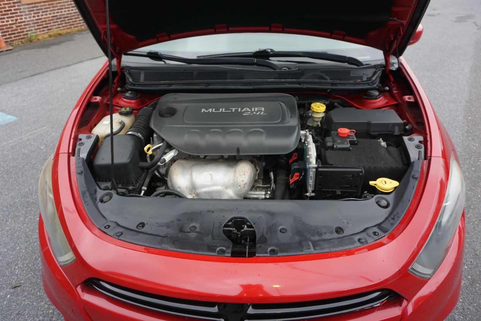 2014 RED /BLACK DODGE DART SXT (1C3CDFBBXED) with an 2.4L I4 engine, AUTOMATIC transmission, located at 312 Centre Ave, Schuylkill Haven, PA, 17972, (570) 593-5278, 40.638130, -76.177383- Photo#18