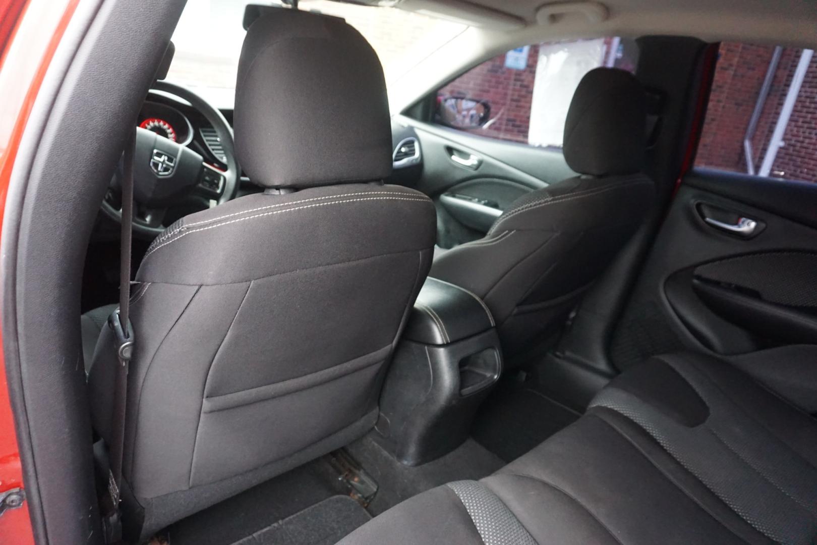 2014 RED /BLACK DODGE DART SXT (1C3CDFBBXED) with an 2.4L I4 engine, AUTOMATIC transmission, located at 312 Centre Ave, Schuylkill Haven, PA, 17972, (570) 593-5278, 40.638130, -76.177383- Photo#28