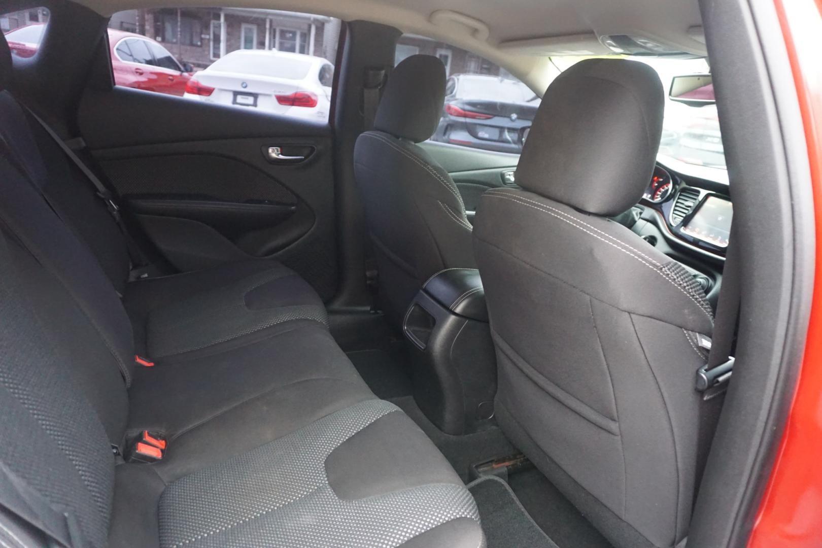 2014 RED /BLACK DODGE DART SXT (1C3CDFBBXED) with an 2.4L I4 engine, AUTOMATIC transmission, located at 312 Centre Ave, Schuylkill Haven, PA, 17972, (570) 593-5278, 40.638130, -76.177383- Photo#33