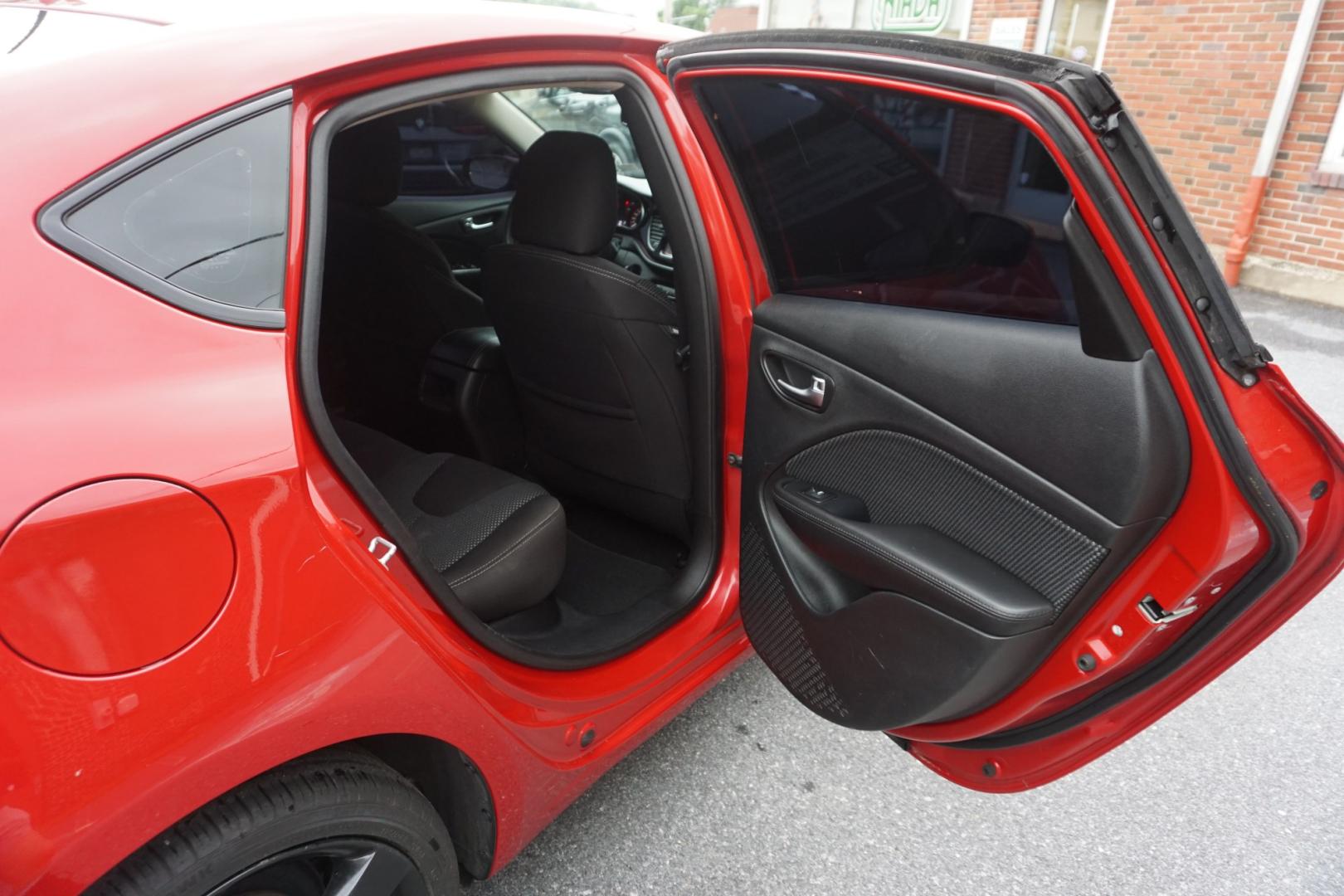 2014 RED /BLACK DODGE DART SXT (1C3CDFBBXED) with an 2.4L I4 engine, AUTOMATIC transmission, located at 312 Centre Ave, Schuylkill Haven, PA, 17972, (570) 593-5278, 40.638130, -76.177383- Photo#37