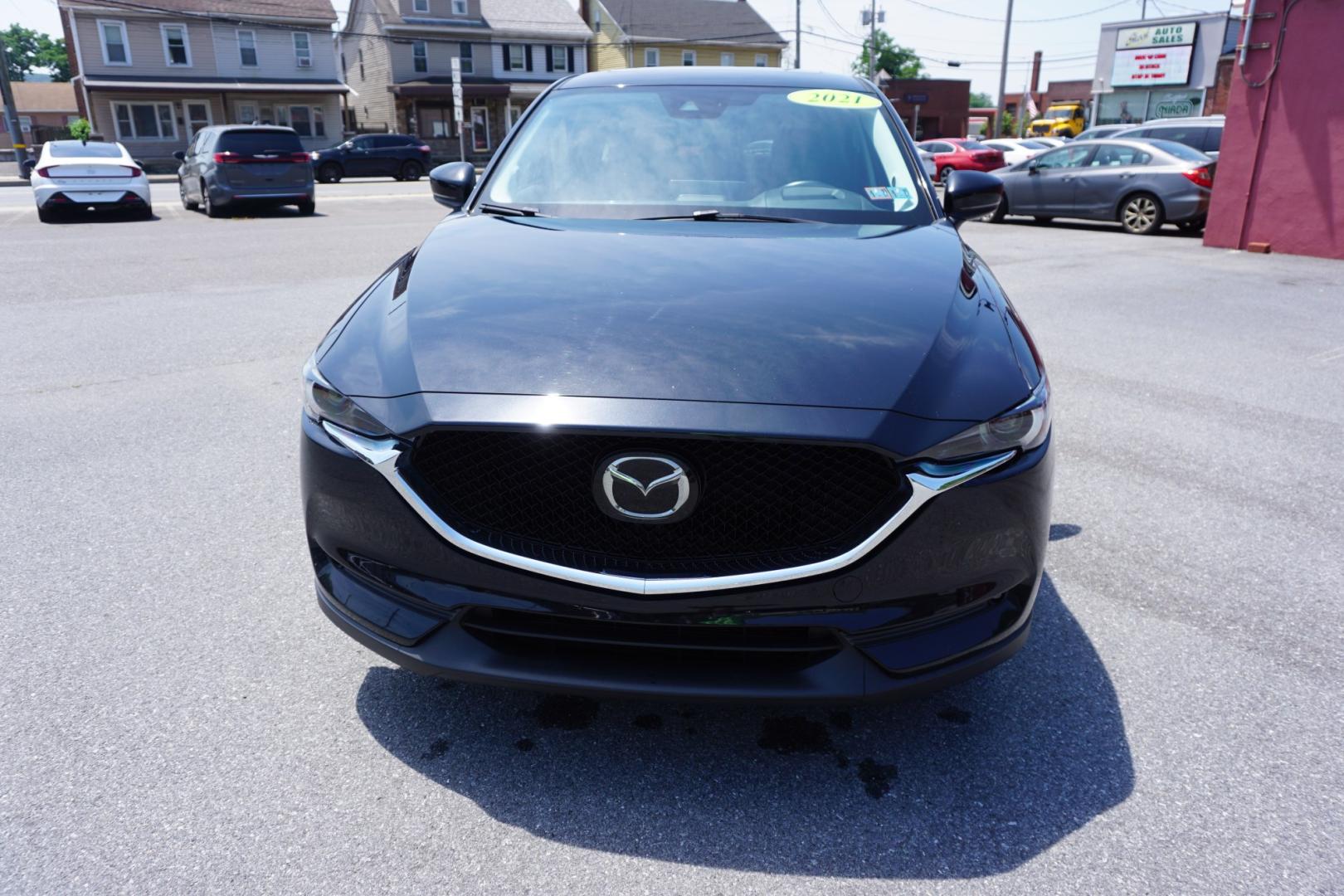 2021 BLACK /BLACK MAZDA CX-5 GRAND TOURING (JM3KFBDM1M1) with an 2.5L I4 engine, AUTOMATIC transmission, located at 312 Centre Ave, Schuylkill Haven, PA, 17972, (570) 593-5278, 40.638130, -76.177383- Photo#1