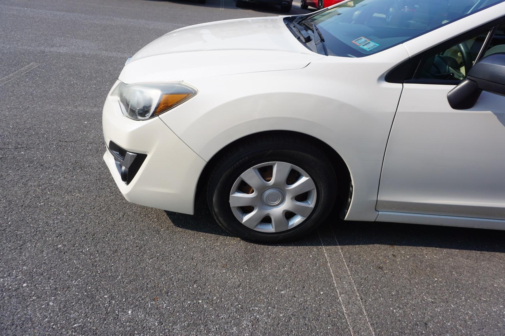 2015 WHITE /GRAY SUBARU IMPREZA (JF1GPAA64FG) with an 2L H4 engine, MANUAL transmission, located at 312 Centre Ave, Schuylkill Haven, PA, 17972, (570) 593-5278, 40.638130, -76.177383- Photo#2