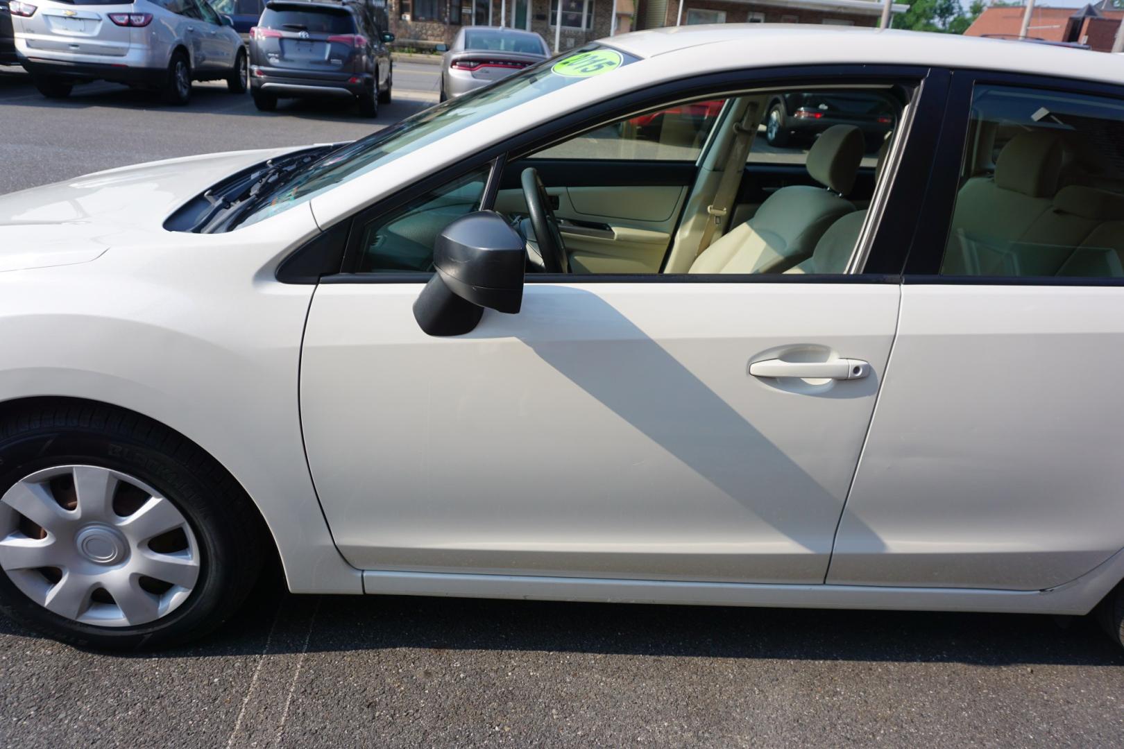 2015 WHITE /GRAY SUBARU IMPREZA (JF1GPAA64FG) with an 2L H4 engine, MANUAL transmission, located at 312 Centre Ave, Schuylkill Haven, PA, 17972, (570) 593-5278, 40.638130, -76.177383- Photo#3