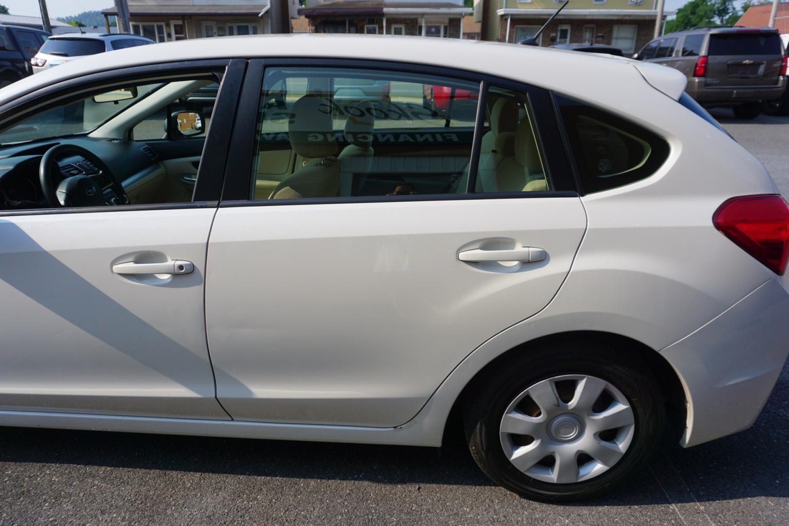 2015 WHITE /GRAY SUBARU IMPREZA (JF1GPAA64FG) with an 2L H4 engine, MANUAL transmission, located at 312 Centre Ave, Schuylkill Haven, PA, 17972, (570) 593-5278, 40.638130, -76.177383- Photo#4