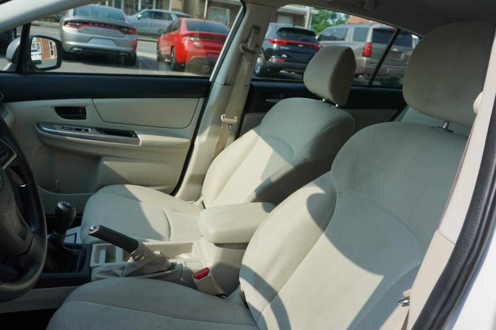 2015 WHITE /GRAY SUBARU IMPREZA (JF1GPAA64FG) with an 2L H4 engine, MANUAL transmission, located at 312 Centre Ave, Schuylkill Haven, PA, 17972, (570) 593-5278, 40.638130, -76.177383- Photo#16