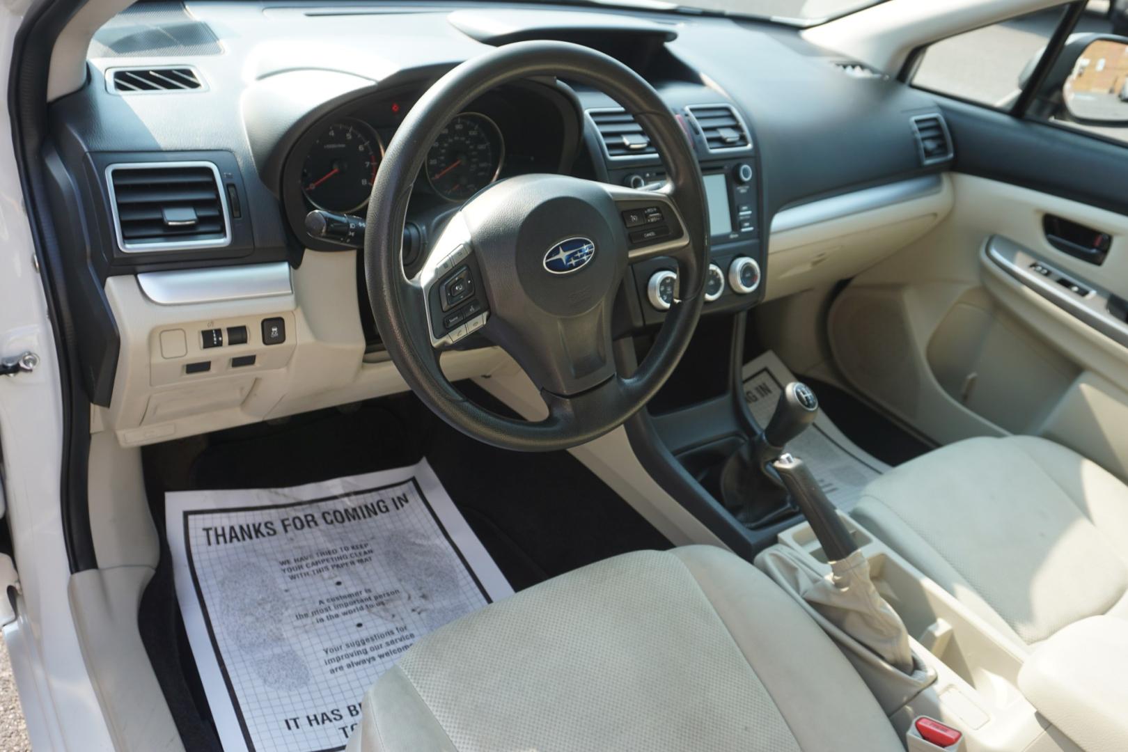 2015 WHITE /GRAY SUBARU IMPREZA (JF1GPAA64FG) with an 2L H4 engine, MANUAL transmission, located at 312 Centre Ave, Schuylkill Haven, PA, 17972, (570) 593-5278, 40.638130, -76.177383- Photo#18