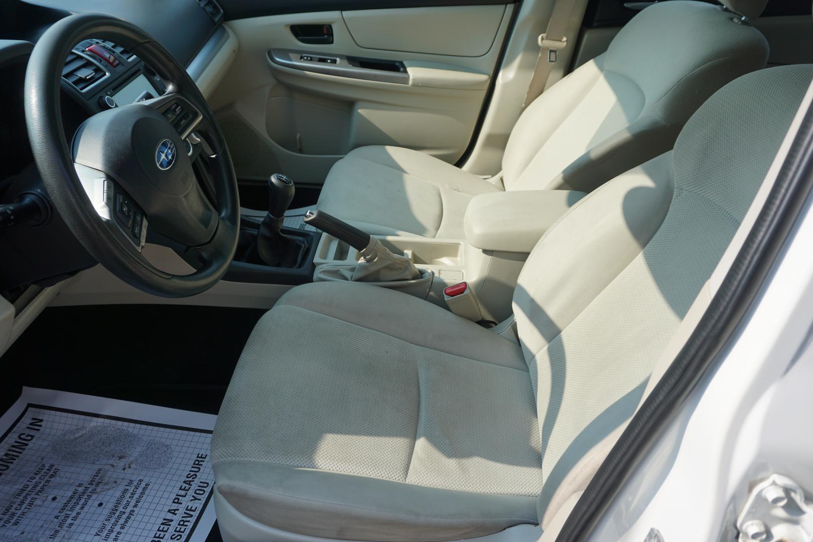 2015 WHITE /GRAY SUBARU IMPREZA (JF1GPAA64FG) with an 2L H4 engine, MANUAL transmission, located at 312 Centre Ave, Schuylkill Haven, PA, 17972, (570) 593-5278, 40.638130, -76.177383- Photo#19