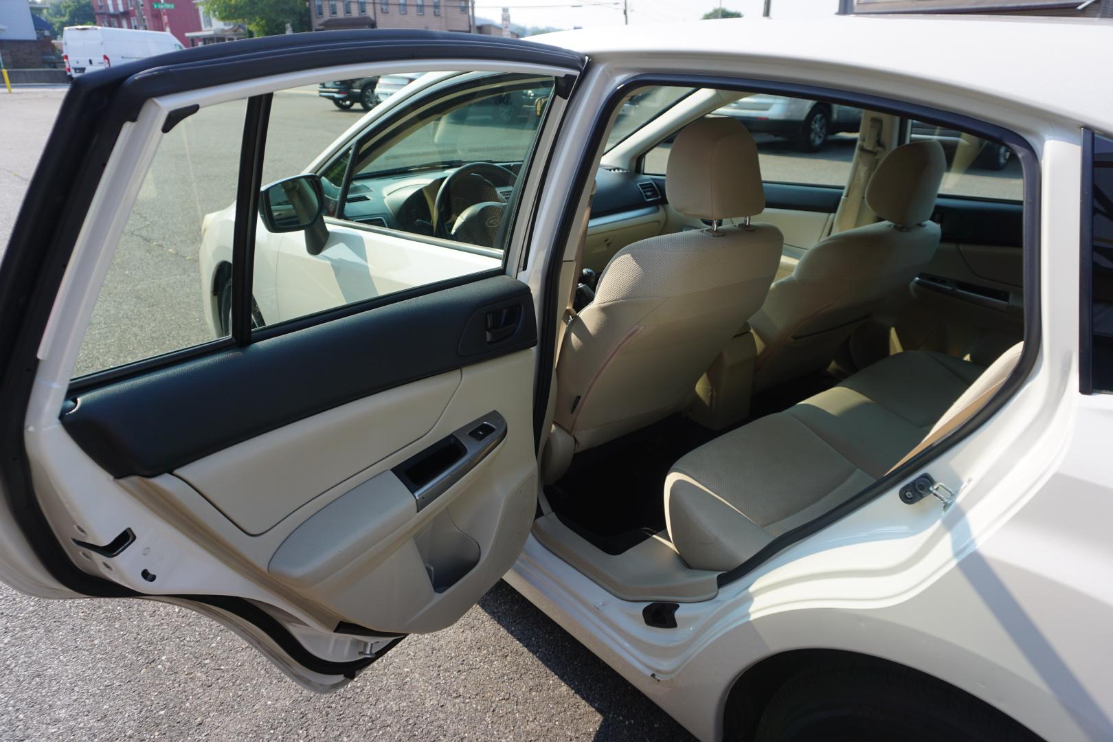 2015 WHITE /GRAY SUBARU IMPREZA (JF1GPAA64FG) with an 2L H4 engine, MANUAL transmission, located at 312 Centre Ave, Schuylkill Haven, PA, 17972, (570) 593-5278, 40.638130, -76.177383- Photo#24