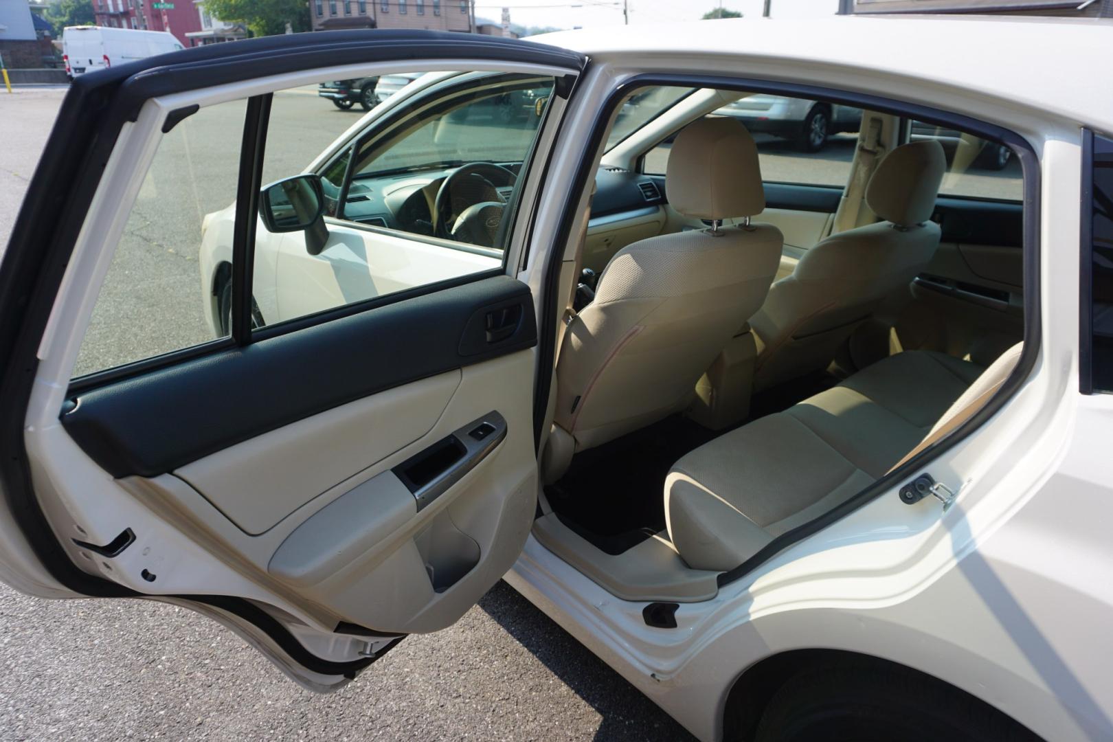 2015 WHITE /GRAY SUBARU IMPREZA (JF1GPAA64FG) with an 2L H4 engine, MANUAL transmission, located at 312 Centre Ave, Schuylkill Haven, PA, 17972, (570) 593-5278, 40.638130, -76.177383- Photo#24