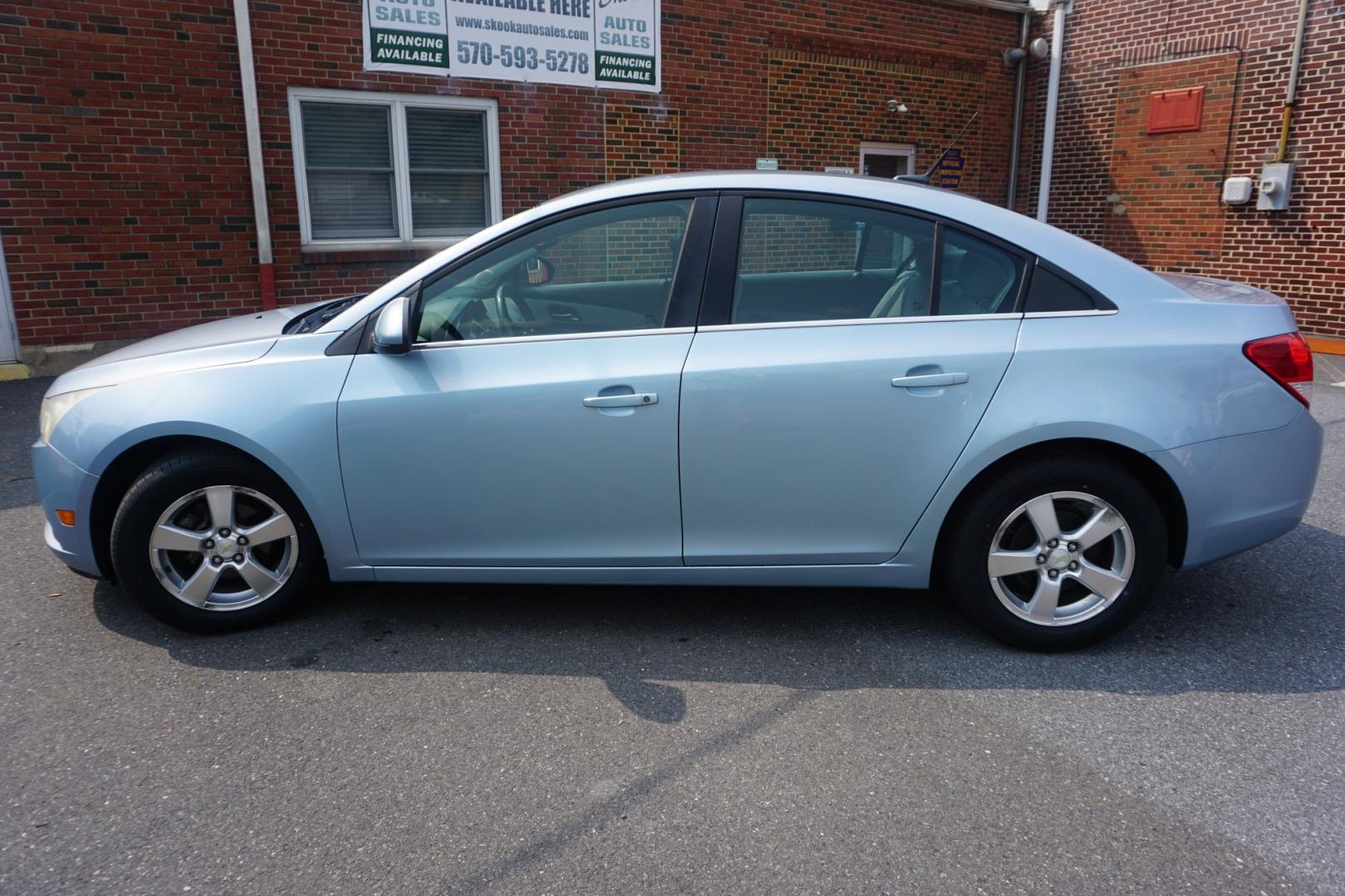 2011 BLUE /BLACK CHEVROLET CRUZE LT (1G1PF5S93B7) with an 1.4L I4 engine, AUTOMATIC transmission, located at 312 Centre Ave, Schuylkill Haven, PA, 17972, (570) 593-5278, 40.638130, -76.177383- Photo#0