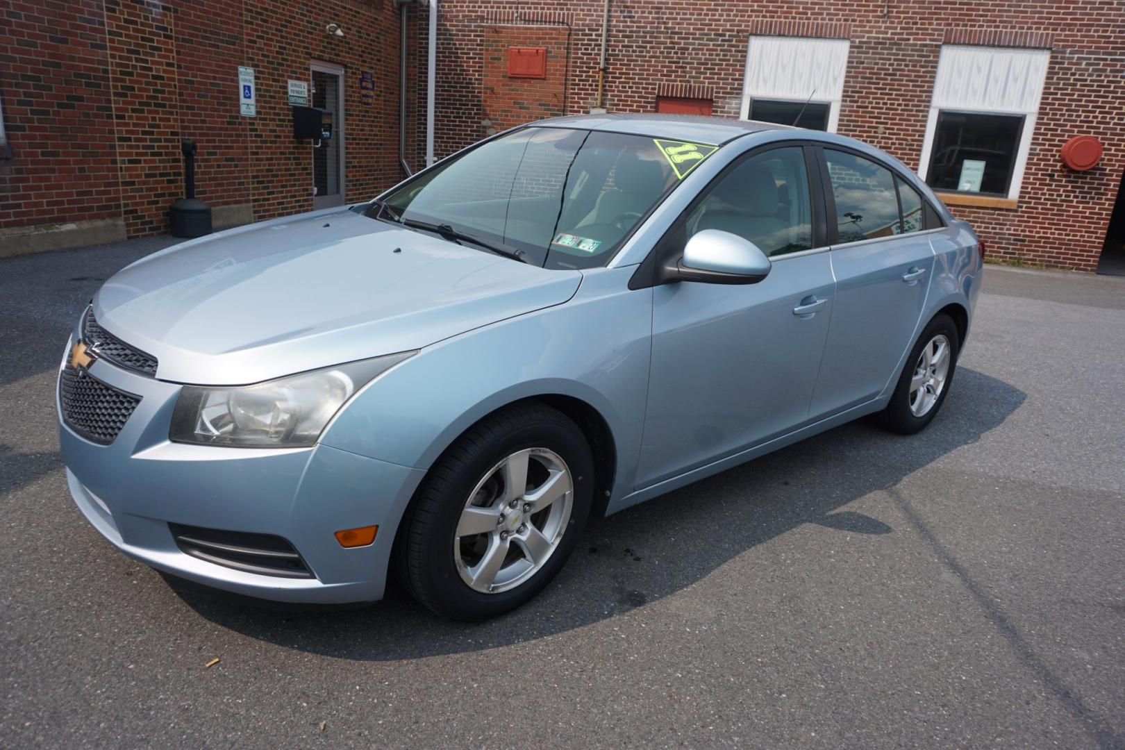 2011 BLUE /BLACK CHEVROLET CRUZE LT (1G1PF5S93B7) with an 1.4L I4 engine, AUTOMATIC transmission, located at 312 Centre Ave, Schuylkill Haven, PA, 17972, (570) 593-5278, 40.638130, -76.177383- Photo#2
