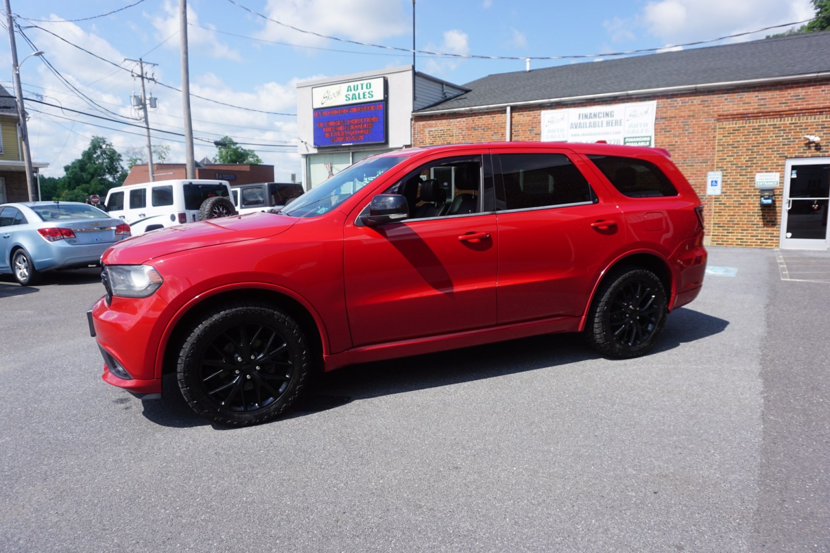 2015 DODGE DURANGO LIMITED (1C4RDJDG5FC) with an 3.6L V6 engine, Automatic transmission, located at 312 Centre Ave, Schuylkill Haven, PA, 17972, (570) 593-5278, 40.638130, -76.177383- Photo#0