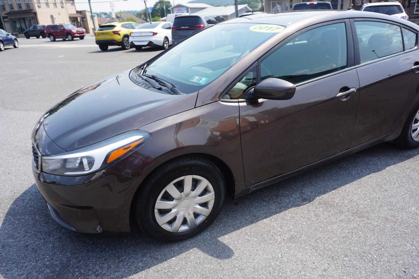 2017 TAN /BLACK KIA FORTE LX (3KPFK4A73HE) with an 2L I4 engine, AUTOMATIC transmission, located at 312 Centre Ave, Schuylkill Haven, PA, 17972, (570) 593-5278, 40.638130, -76.177383- Photo#16