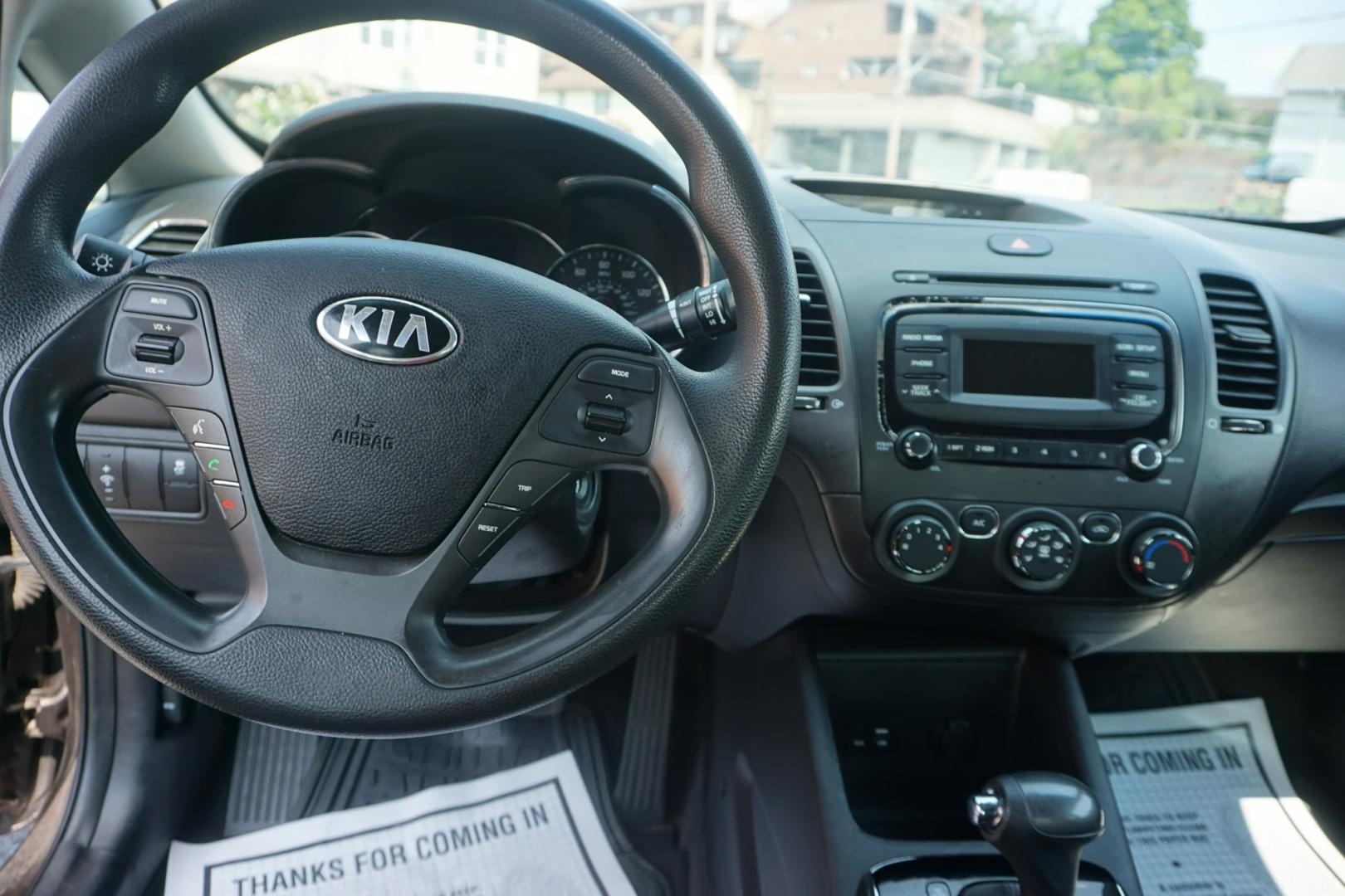 2017 TAN /BLACK KIA FORTE LX (3KPFK4A73HE) with an 2L I4 engine, AUTOMATIC transmission, located at 312 Centre Ave, Schuylkill Haven, PA, 17972, (570) 593-5278, 40.638130, -76.177383- Photo#21