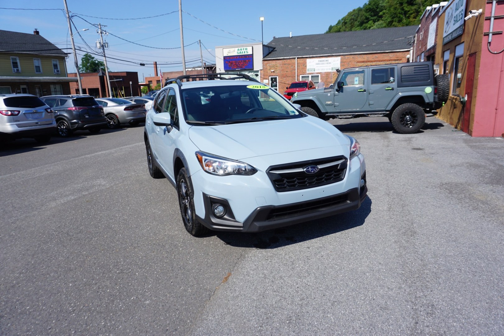 2018 BLUE /GRAY SUBARU CROSSTREK BASE (JF2GTABC2JH) with an 2L H4 engine, CVT transmission, located at 312 Centre Ave, Schuylkill Haven, PA, 17972, (570) 593-5278, 40.638130, -76.177383- Photo#1