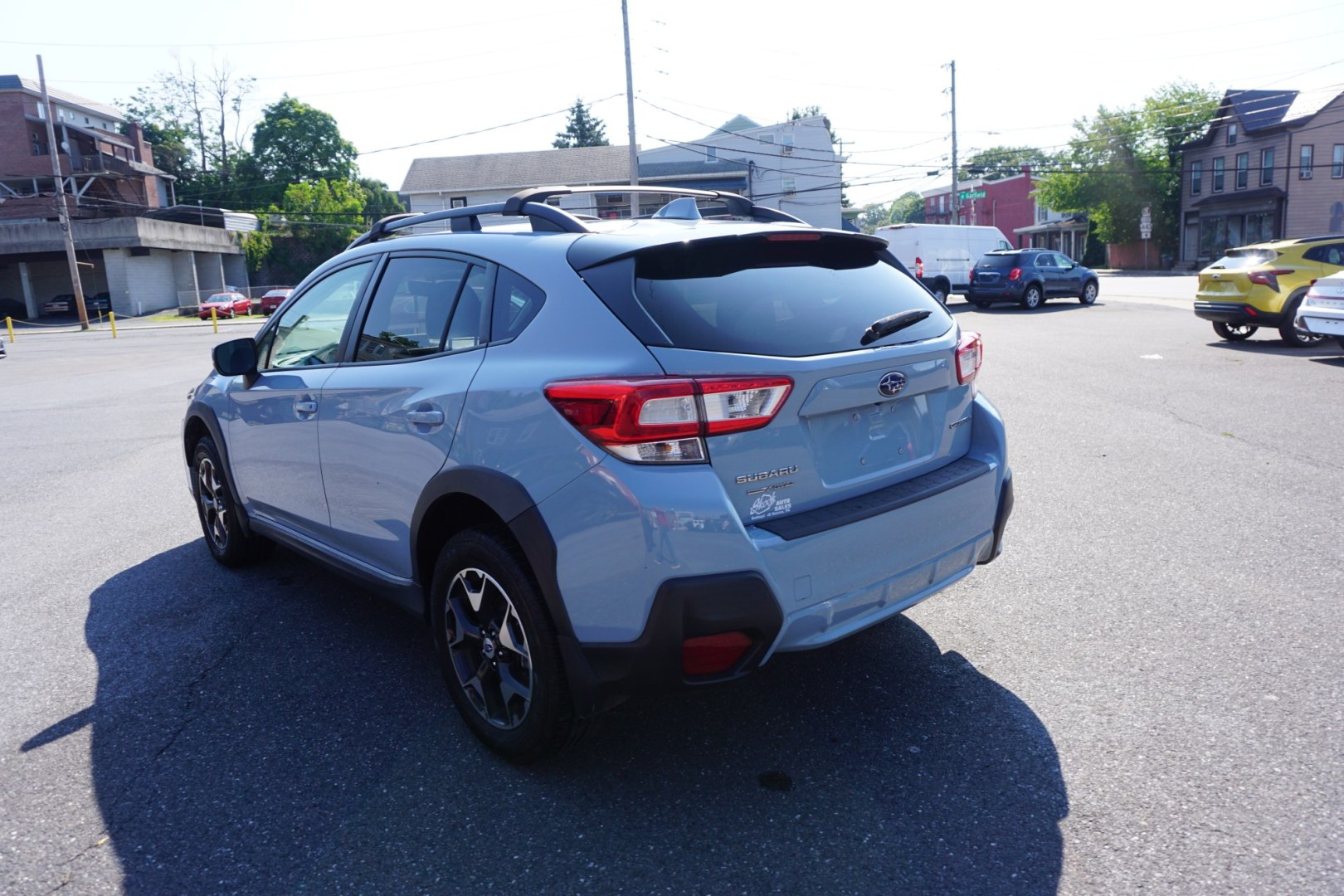 2018 BLUE /GRAY SUBARU CROSSTREK BASE (JF2GTABC2JH) with an 2L H4 engine, CVT transmission, located at 312 Centre Ave, Schuylkill Haven, PA, 17972, (570) 593-5278, 40.638130, -76.177383- Photo#4