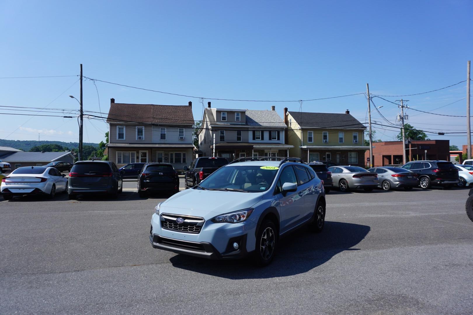 2018 BLUE /GRAY SUBARU CROSSTREK BASE (JF2GTABC2JH) with an 2L H4 engine, CVT transmission, located at 312 Centre Ave, Schuylkill Haven, PA, 17972, (570) 593-5278, 40.638130, -76.177383- Photo#27