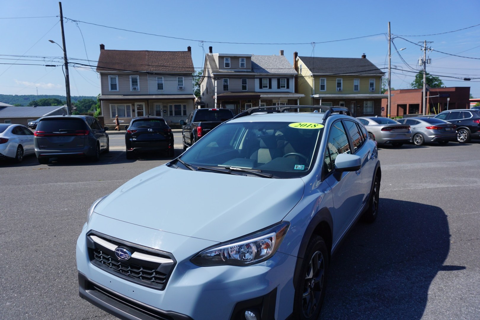 2018 BLUE /GRAY SUBARU CROSSTREK BASE (JF2GTABC2JH) with an 2L H4 engine, CVT transmission, located at 312 Centre Ave, Schuylkill Haven, PA, 17972, (570) 593-5278, 40.638130, -76.177383- Photo#28