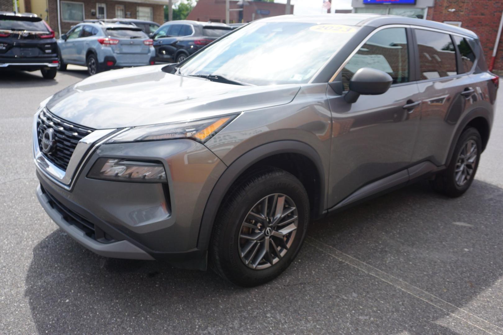 2023 GRAY /GRAY NISSAN ROGUE S (5N1BT3AA9PC) with an 1.5L I3 engine, CVT transmission, located at 312 Centre Ave, Schuylkill Haven, PA, 17972, (570) 593-5278, 40.638130, -76.177383- Photo#3
