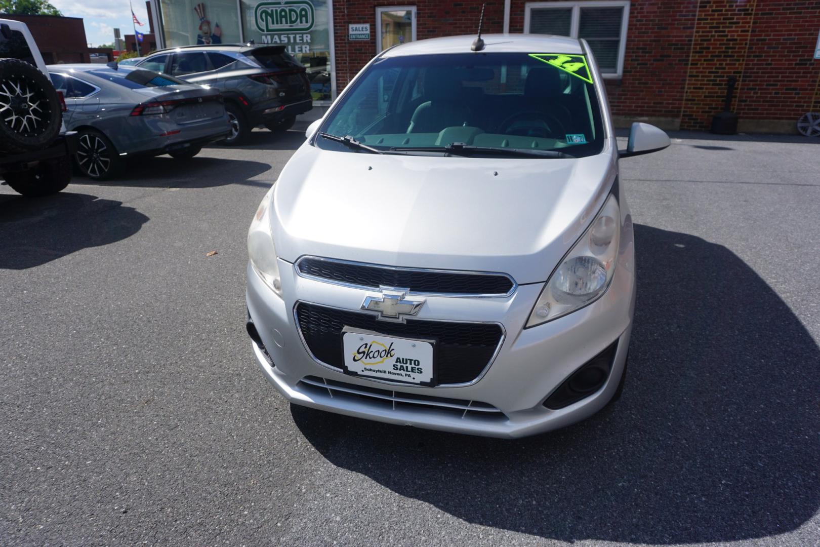 2014 SILVER /GRAY CHEVROLET SPARK LS (KL8CA6S97EC) with an 1.2L I4 engine, MANUAL transmission, located at 312 Centre Ave, Schuylkill Haven, PA, 17972, (570) 593-5278, 40.638130, -76.177383- Photo#2