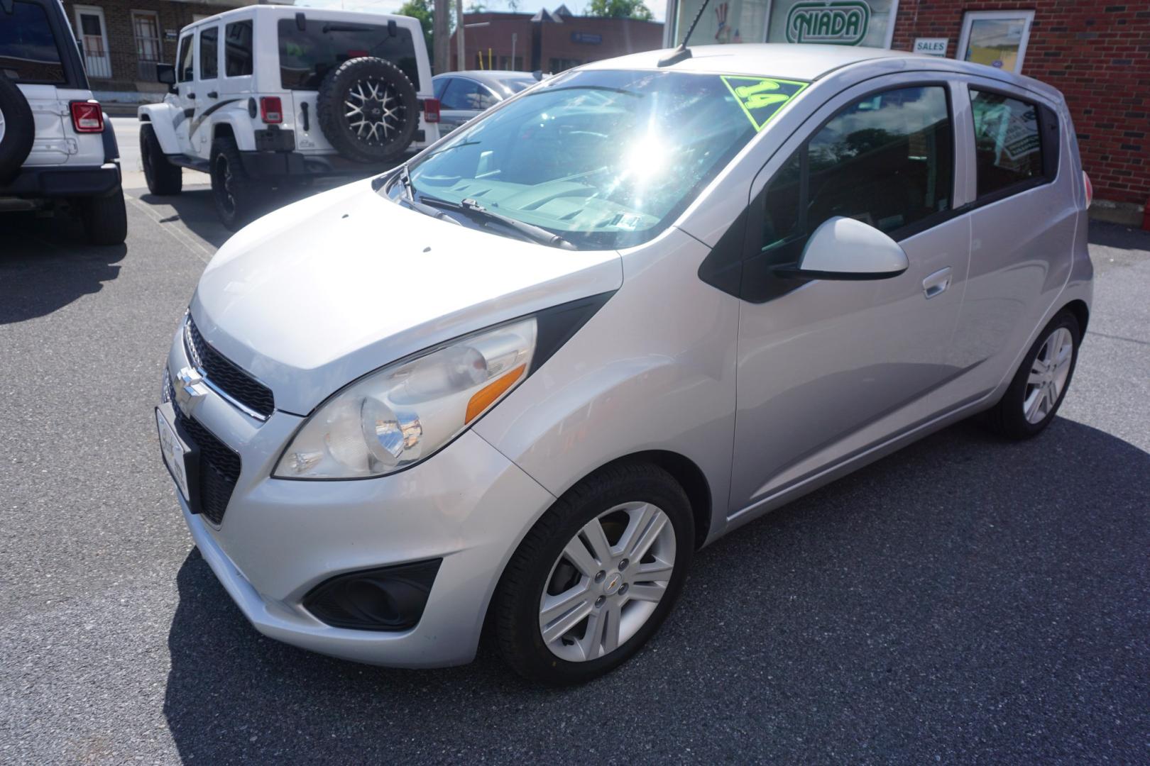 2014 SILVER /GRAY CHEVROLET SPARK LS (KL8CA6S97EC) with an 1.2L I4 engine, MANUAL transmission, located at 312 Centre Ave, Schuylkill Haven, PA, 17972, (570) 593-5278, 40.638130, -76.177383- Photo#3