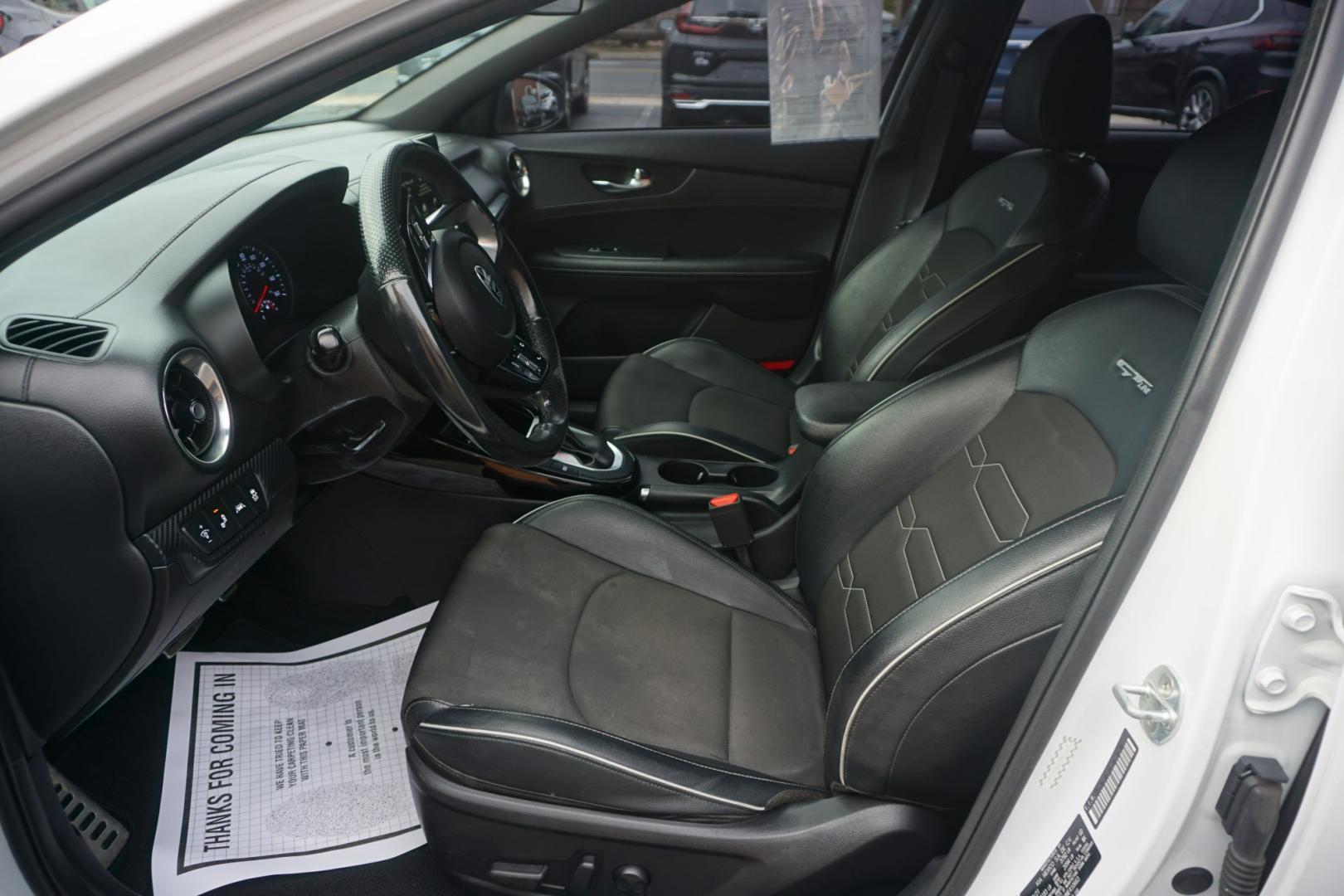 2021 WHITE /GRAY KIA FORTE GT-LINE (3KPF34AD4ME) with an 2L I4 engine, AUTOMATIC transmission, located at 312 Centre Ave, Schuylkill Haven, PA, 17972, (570) 593-5278, 40.638130, -76.177383- Photo#23