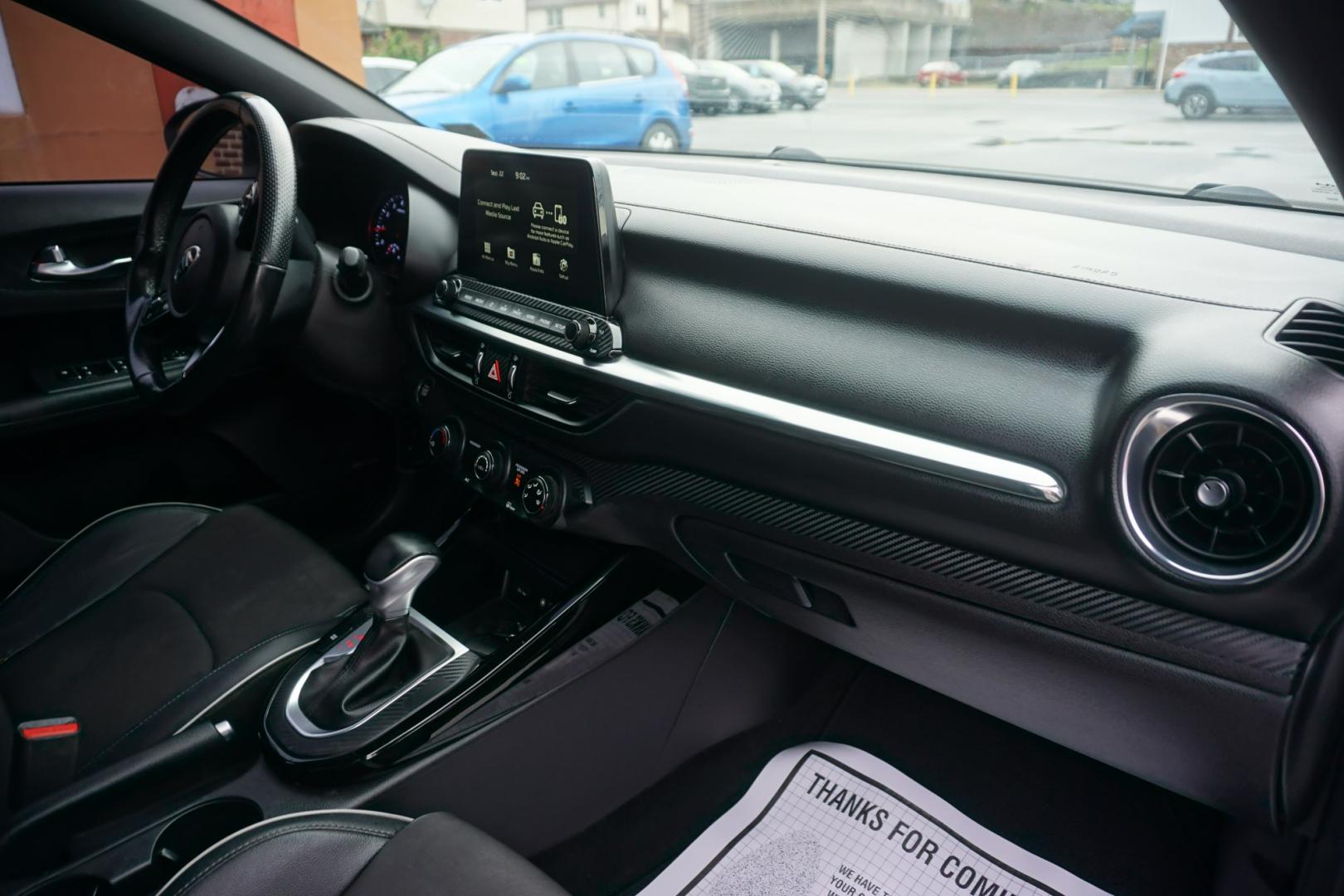 2021 WHITE /GRAY KIA FORTE GT-LINE (3KPF34AD4ME) with an 2L I4 engine, AUTOMATIC transmission, located at 312 Centre Ave, Schuylkill Haven, PA, 17972, (570) 593-5278, 40.638130, -76.177383- Photo#39