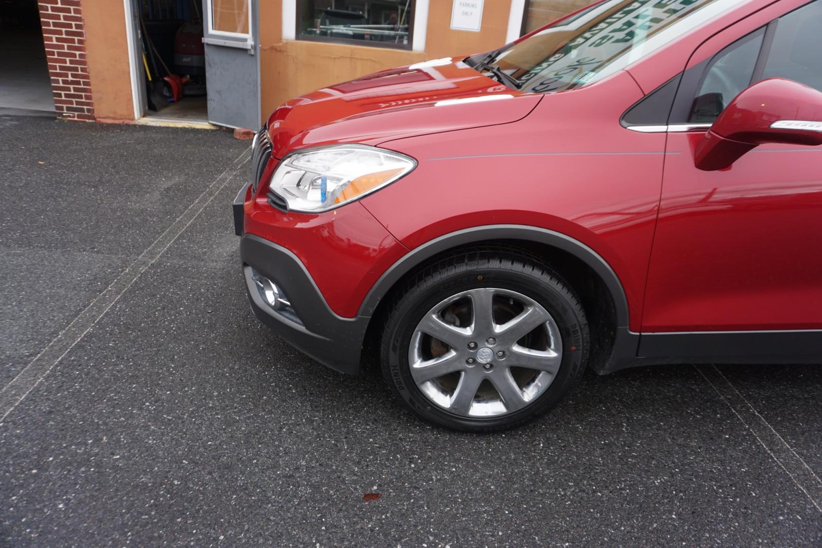 2014 RED /BLACK BUICK ENCORE CONVENIENCE (KL4CJBSB5EB) with an 1.4L I4 engine, AUTOMATIC transmission, located at 312 Centre Ave, Schuylkill Haven, PA, 17972, (570) 593-5278, 40.638130, -76.177383- Photo#3
