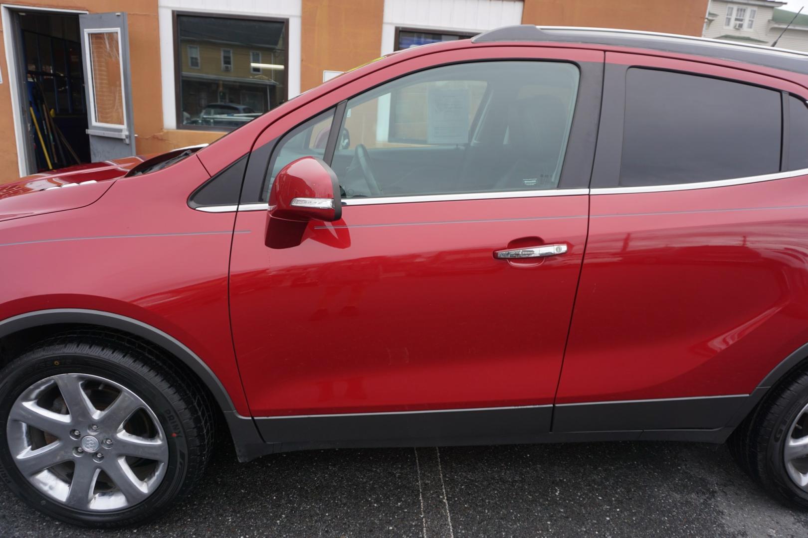 2014 RED /BLACK BUICK ENCORE CONVENIENCE (KL4CJBSB5EB) with an 1.4L I4 engine, AUTOMATIC transmission, located at 312 Centre Ave, Schuylkill Haven, PA, 17972, (570) 593-5278, 40.638130, -76.177383- Photo#4