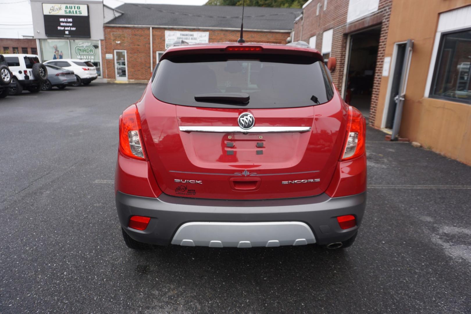 2014 RED /BLACK BUICK ENCORE CONVENIENCE (KL4CJBSB5EB) with an 1.4L I4 engine, AUTOMATIC transmission, located at 312 Centre Ave, Schuylkill Haven, PA, 17972, (570) 593-5278, 40.638130, -76.177383- Photo#8