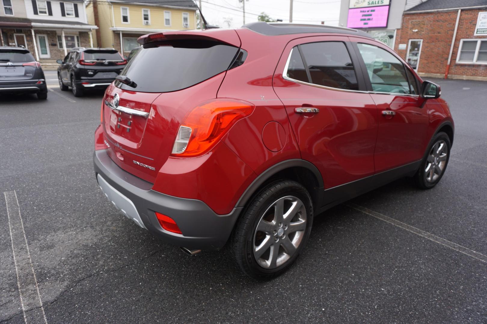 2014 RED /BLACK BUICK ENCORE CONVENIENCE (KL4CJBSB5EB) with an 1.4L I4 engine, AUTOMATIC transmission, located at 312 Centre Ave, Schuylkill Haven, PA, 17972, (570) 593-5278, 40.638130, -76.177383- Photo#10