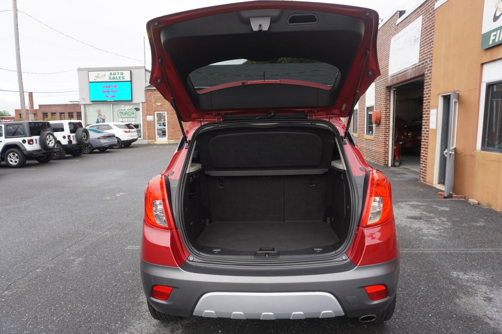 2014 RED /BLACK BUICK ENCORE CONVENIENCE (KL4CJBSB5EB) with an 1.4L I4 engine, AUTOMATIC transmission, located at 312 Centre Ave, Schuylkill Haven, PA, 17972, (570) 593-5278, 40.638130, -76.177383- Photo#28