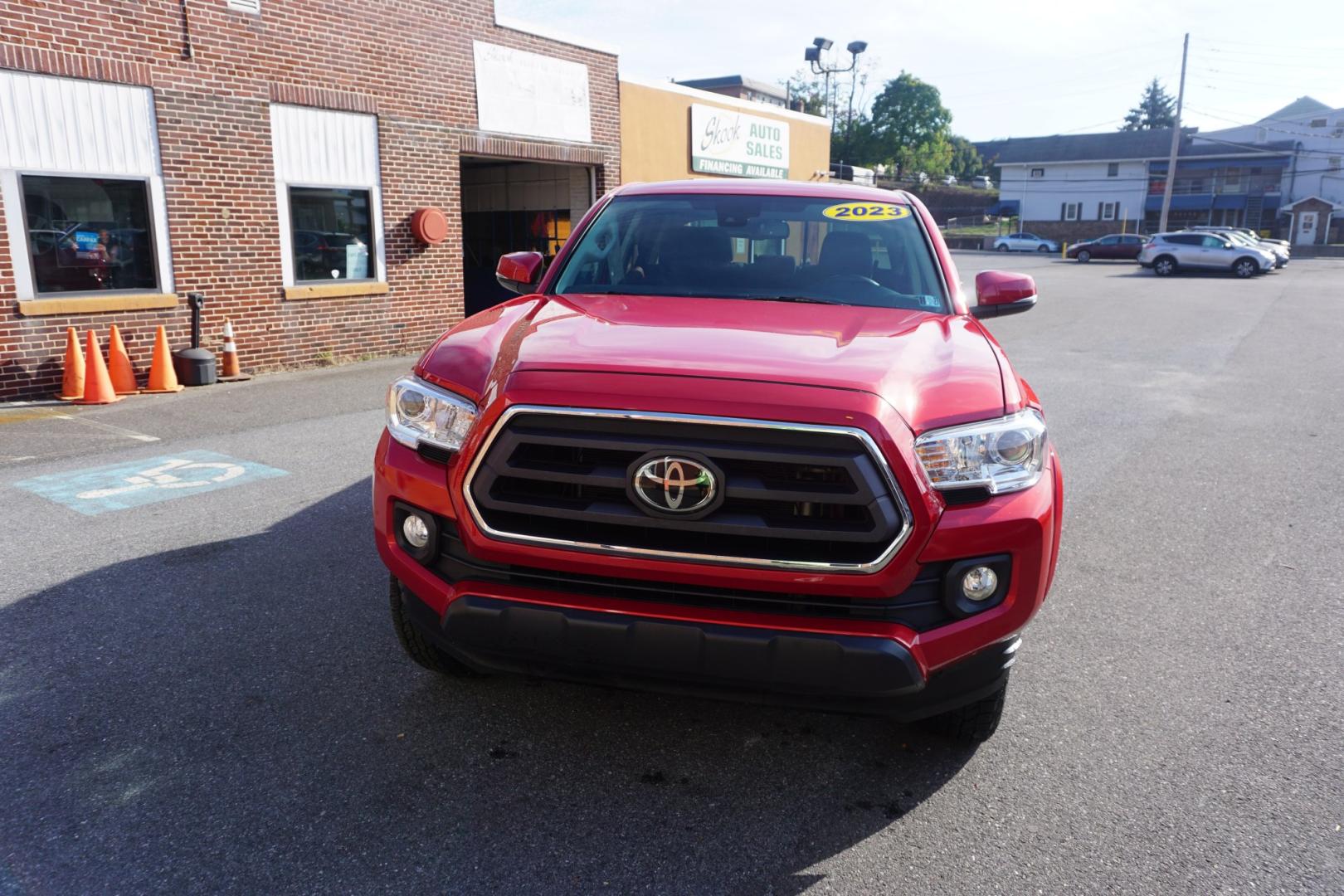2023 RED TOYOTA TACOMA SR5 (3TYDZ5BN4PT) with an 3.5L V6 engine, Automatic transmission, located at 312 Centre Ave, Schuylkill Haven, PA, 17972, (570) 593-5278, 40.638130, -76.177383- Photo#1