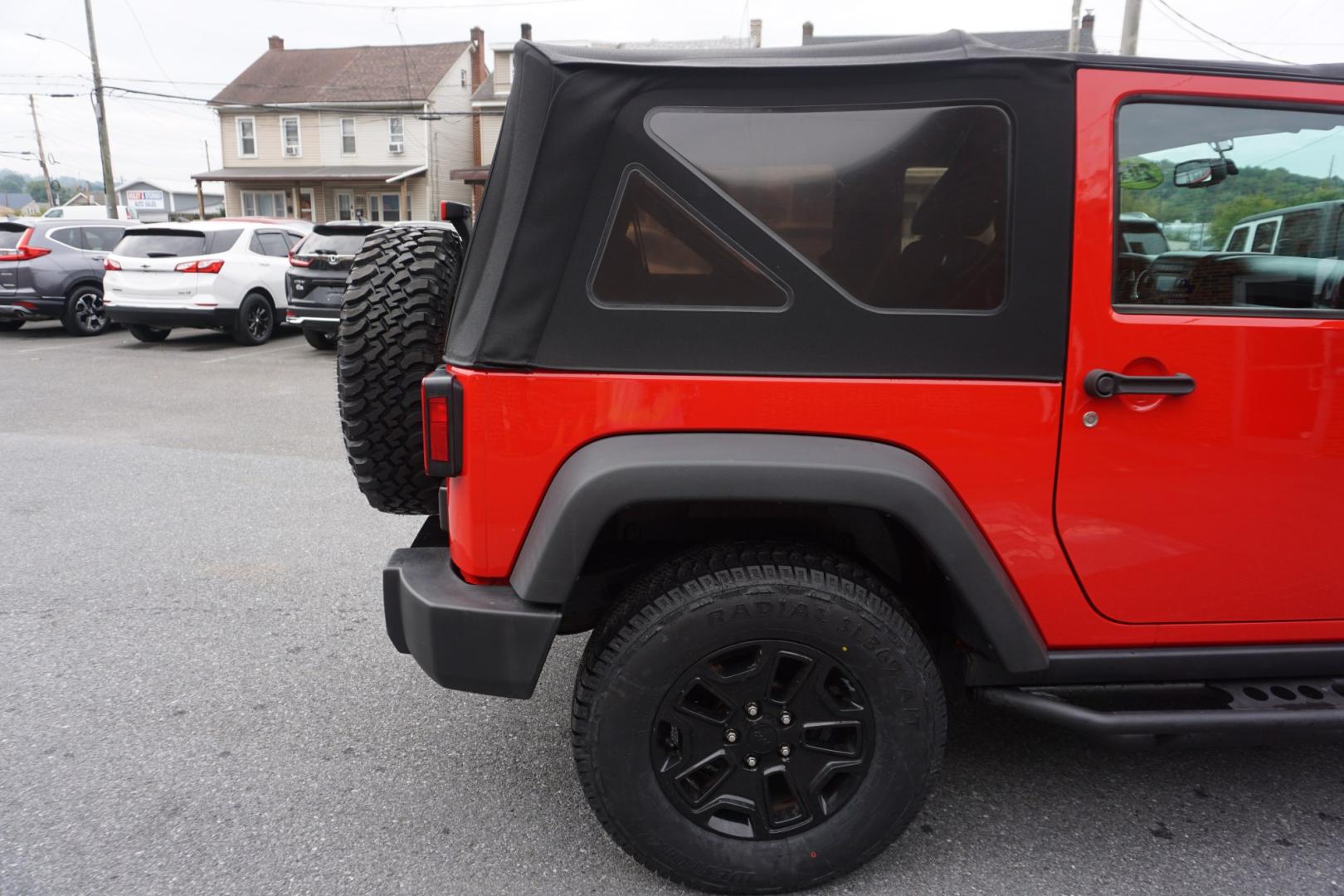 2017 RED /BLACK JEEP WRANGLER WILLYS WHEELER (1c4ajwag0hl) with an 3.6L V6 engine, AUTOMATIC transmission, located at 312 Centre Ave, Schuylkill Haven, PA, 17972, (570) 593-5278, 40.638130, -76.177383- Photo#10