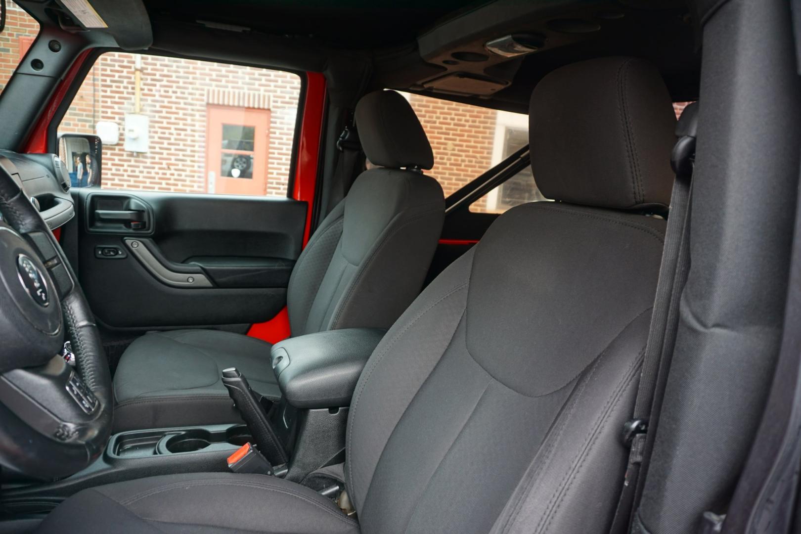 2017 RED /BLACK JEEP WRANGLER WILLYS WHEELER (1c4ajwag0hl) with an 3.6L V6 engine, AUTOMATIC transmission, located at 312 Centre Ave, Schuylkill Haven, PA, 17972, (570) 593-5278, 40.638130, -76.177383- Photo#16