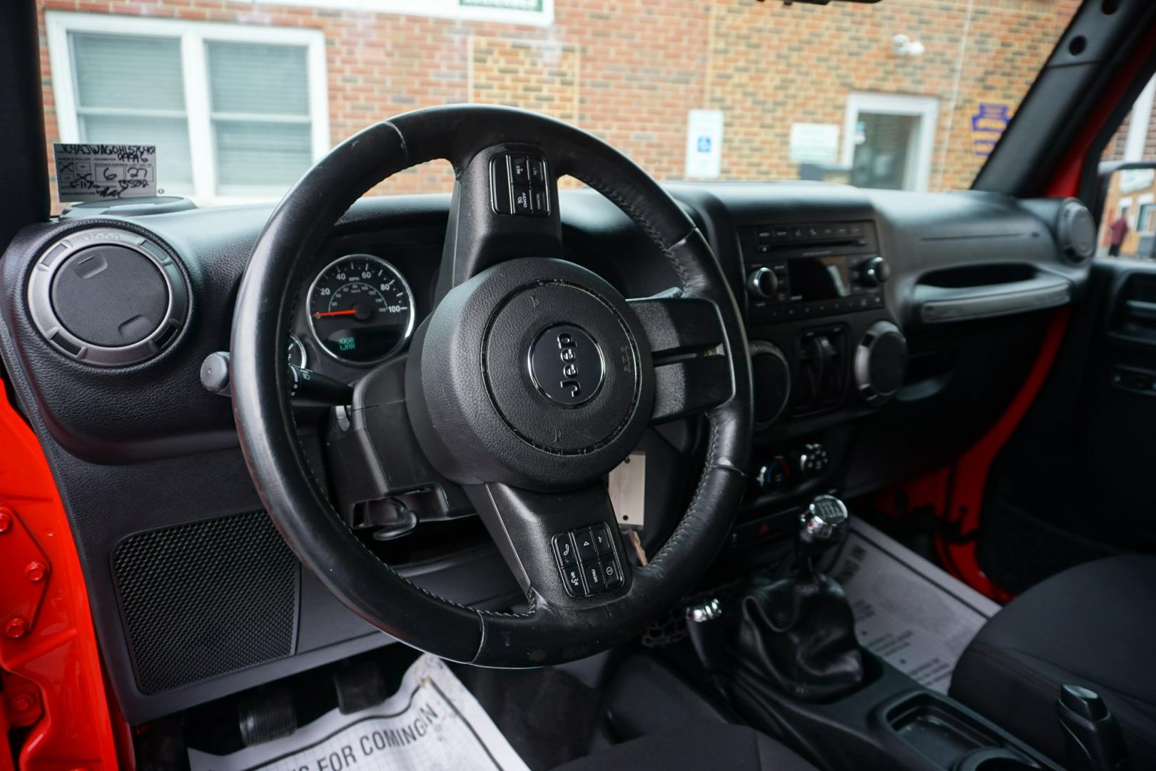 2017 RED /BLACK JEEP WRANGLER WILLYS WHEELER (1c4ajwag0hl) with an 3.6L V6 engine, AUTOMATIC transmission, located at 312 Centre Ave, Schuylkill Haven, PA, 17972, (570) 593-5278, 40.638130, -76.177383- Photo#18
