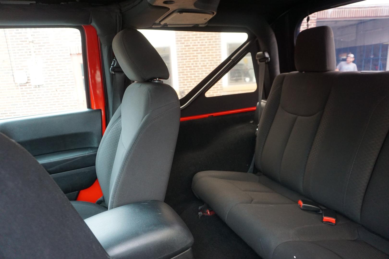 2017 RED /BLACK JEEP WRANGLER WILLYS WHEELER (1c4ajwag0hl) with an 3.6L V6 engine, AUTOMATIC transmission, located at 312 Centre Ave, Schuylkill Haven, PA, 17972, (570) 593-5278, 40.638130, -76.177383- Photo#21