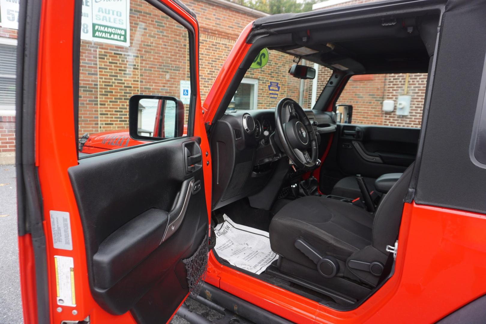 2017 RED /BLACK JEEP WRANGLER WILLYS WHEELER (1c4ajwag0hl) with an 3.6L V6 engine, AUTOMATIC transmission, located at 312 Centre Ave, Schuylkill Haven, PA, 17972, (570) 593-5278, 40.638130, -76.177383- Photo#22