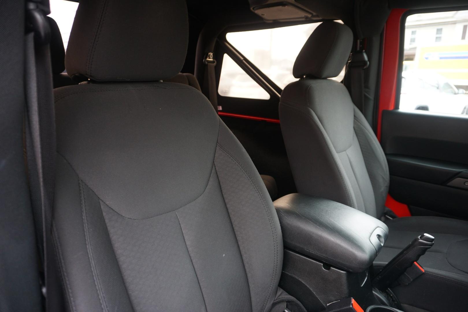 2017 RED /BLACK JEEP WRANGLER WILLYS WHEELER (1c4ajwag0hl) with an 3.6L V6 engine, AUTOMATIC transmission, located at 312 Centre Ave, Schuylkill Haven, PA, 17972, (570) 593-5278, 40.638130, -76.177383- Photo#27