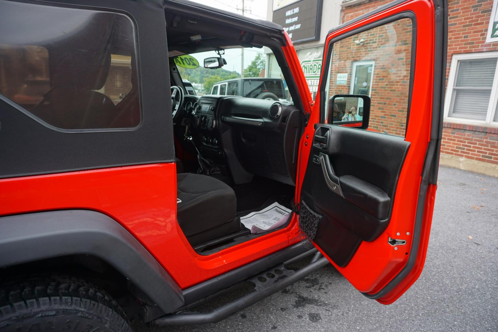 2017 RED /BLACK JEEP WRANGLER WILLYS WHEELER (1c4ajwag0hl) with an 3.6L V6 engine, AUTOMATIC transmission, located at 312 Centre Ave, Schuylkill Haven, PA, 17972, (570) 593-5278, 40.638130, -76.177383- Photo#29