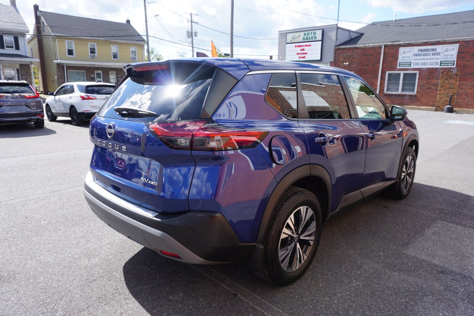 2022 BLUE /GRAY NISSAN ROGUE SV (5N1BT3BBXNC) with an 1.5L I3 engine, CVT transmission, located at 312 Centre Ave, Schuylkill Haven, PA, 17972, (570) 593-5278, 40.638130, -76.177383- Photo#18